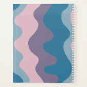 Blauw roze krommen Stripes kleurrijk Vet KUSTMAAT Planner (Achterkant)