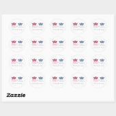 Blauw & Roze Kroonprins Prinses Sticker (Vel)