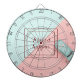 Blauw roze laat het gebeuren dartbord (Voorkant)