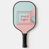 Blauw roze laat het gebeuren pickleball paddle (Voorkant)