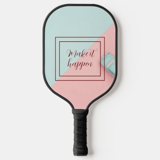 Blauw roze laat het gebeuren pickleball paddle (Voorkant)