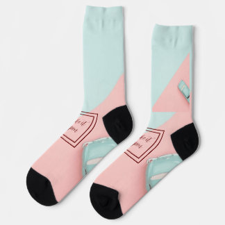 Blauw roze laat het gebeuren sokken