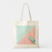Blauw roze laat het gebeuren tote bag (Achterkant)