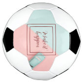 Blauw roze laat het gebeuren voetbal (Gedraaid)