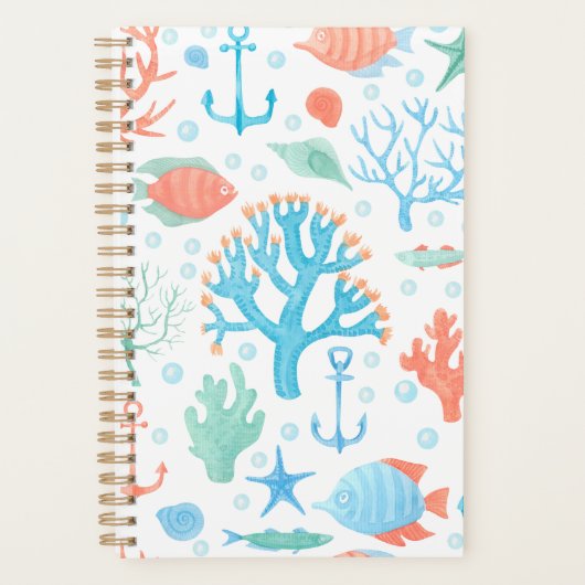 Blauw roze, lichtgevend planner (Voorkant)