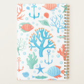 Blauw roze, lichtgevend planner (Achterkant)