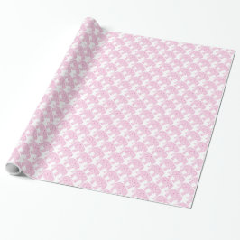 Blauw roze liefhebber Elephant Gift Wrap Cadeaupapier