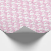 Blauw roze liefhebber Elephant Gift Wrap Cadeaupapier (Hoek)
