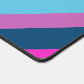 Blauw roze limoen Kleurrijke retro geometrische li Bureaumat (Hoek)