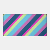 Blauw roze limoen Kleurrijke retro geometrische li Bureaumat (Voorkant)