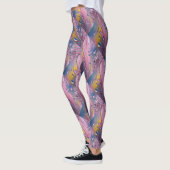 Blauw-roze luchtbelletjes Leggings (Links)