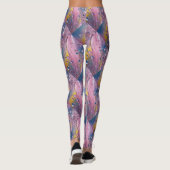 Blauw-roze luchtbelletjes Leggings (Achterkant)