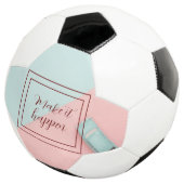 Blauw Roze Maak Het Waar Voetbal (Drie kwart)
