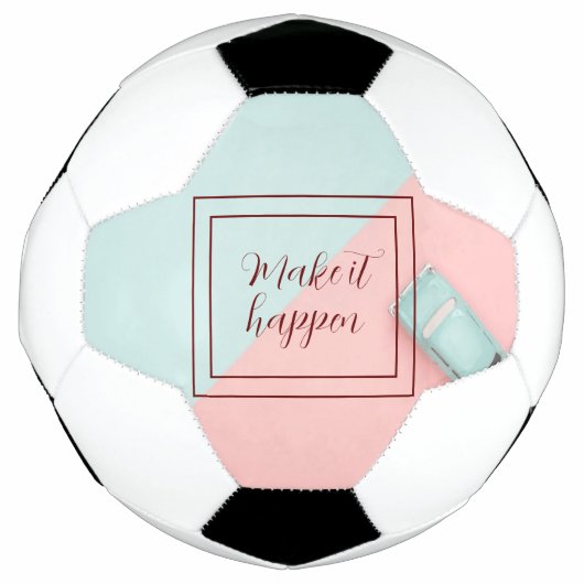 Blauw Roze Maak Het Waar Voetbal (Voorkant)