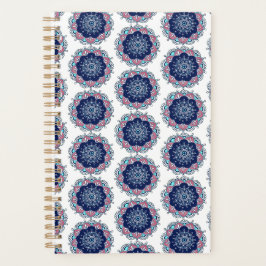 Blauw Roze Mandala Patroon Boho Planner
