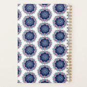 Blauw Roze Mandala Patroon Boho Planner (Achterkant)