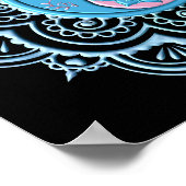 Blauw & Roze Mandala Poster (Hoek)