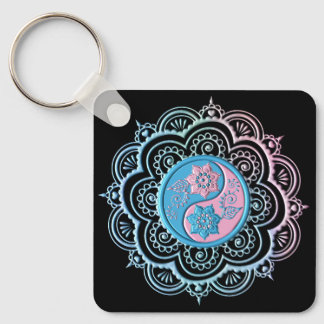 Blauw & Roze Mandala Sleutelhanger
