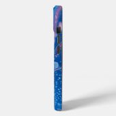 Blauw & Roze Marmer Agate Abstractie Case-Mate iPhone Case (Achterkant / Links)