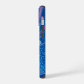 Blauw & Roze Marmer Agate Abstractie iPhone 15 Case (Linkerkant)