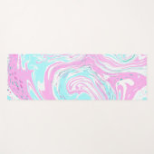 Blauw, roze marmer yogamat (Voorkant (horizontaal))