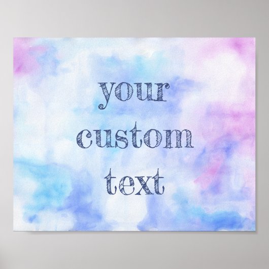 Blauw & Roze mengsel van de Waterverf met het Cita Poster (Voorkant)