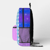 Blauw roze mix patroon excentrieke rugzak (Rechts)