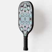 Blauw roze mocha zwart verloopkleurenvulpatroon pickleball paddle (Links)