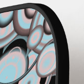 Blauw roze mocha zwart verloopkleurenvulpatroon pickleball paddle (Links Detail)