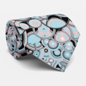 Blauw roze mocha zwart verloopkleurenvulpatroon stropdas (Opgerold)