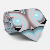 Blauw roze mocha zwart verloopkleurenvulpatroon stropdas (Opgerold)