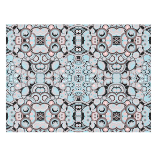 Blauw roze mocha zwart verloopkleurenvulpatroon tafelkleed (Voorkant (Horizontaal))