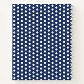 Blauw Roze Monogram Polka Dot Spotty Notitieboek (Achterkant)