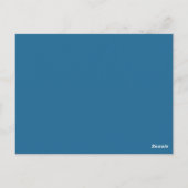 Blauw roze Nautical Seashells Table Briefkaart (Achterkant)