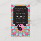 Blauw roze New age balans Lifestyle Coach Visitekaartje (Achterkant)