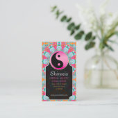 Blauw roze New age balans Lifestyle Coach Visitekaartje (Staand voorkant)