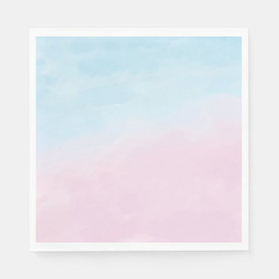 Blauw Roze Ombre Geslachtsneutrale Babyborrel Servet