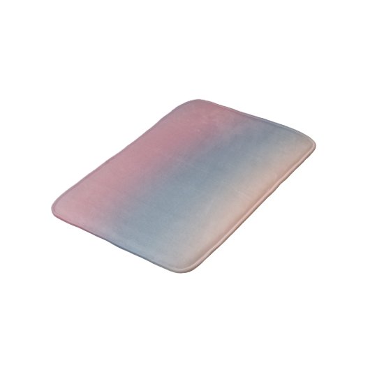 Blauw roze ombre gradiënt vervagen Abstract ontwer Badmat (Gekanteld)