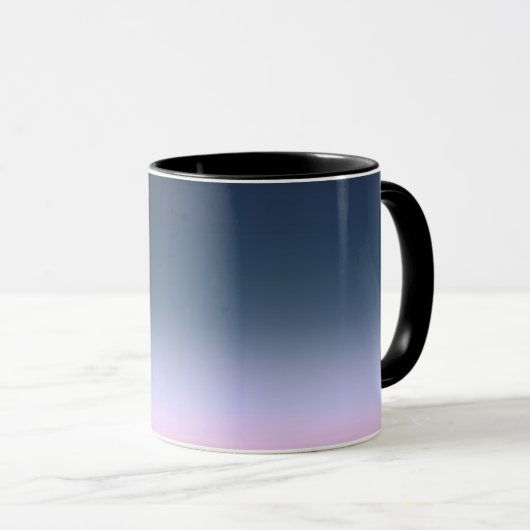 Blauw-roze Ombre . Mok (Voorkant rechts)