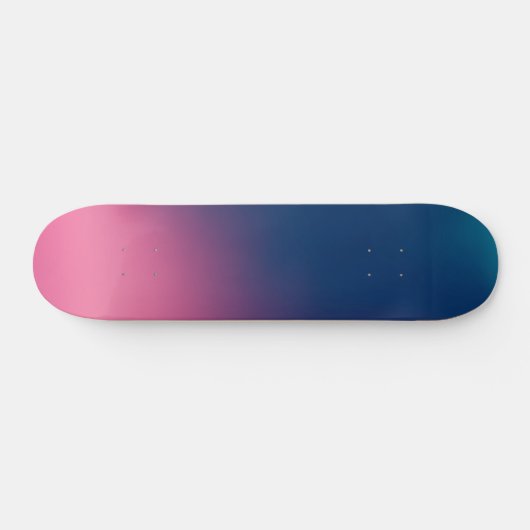 Blauw roze ombre persoonlijk skateboard (Horizontaal)
