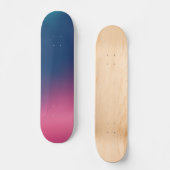 Blauw roze ombre persoonlijk skateboard (Voorkant)