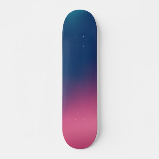 Blauw roze ombre persoonlijk skateboard (Voorkant)