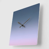 Blauw-roze Ombre. Vierkante Klok (Hoek)