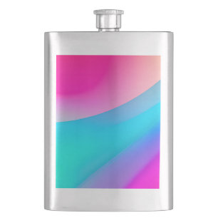 Blauw roze ombre waterverf abstract pastel flacon