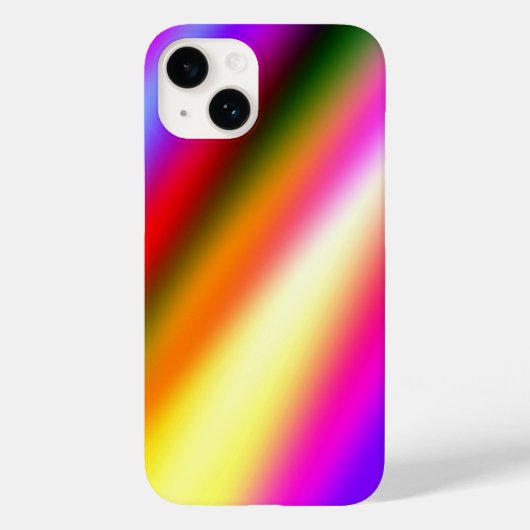 Blauw roze ombre waterverf abstract pastel regenbo Case-Mate iPhone case (Achterkant)
