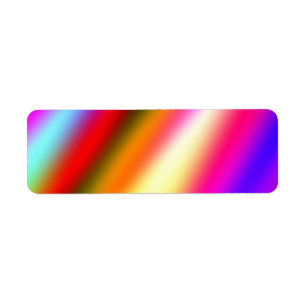 Blauw roze ombre waterverf abstract pastel regenbo etiket