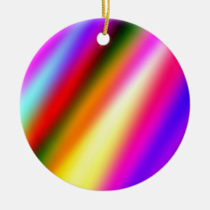 Blauw roze ombre waterverf abstract pastel regenbo keramisch ornament