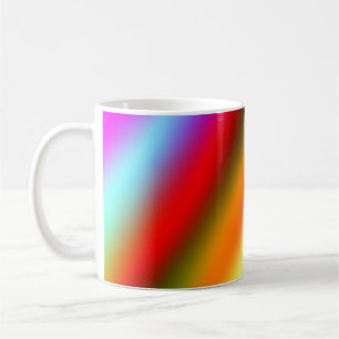 Blauw roze ombre waterverf abstract pastel regenbo koffiemok