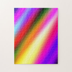 Blauw roze ombre waterverf abstract pastel regenbo legpuzzel