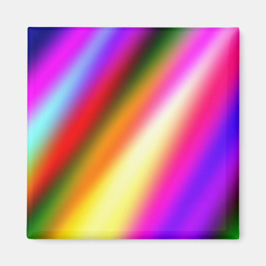 Blauw roze ombre waterverf abstract pastel regenbo magneet (Voorkant)